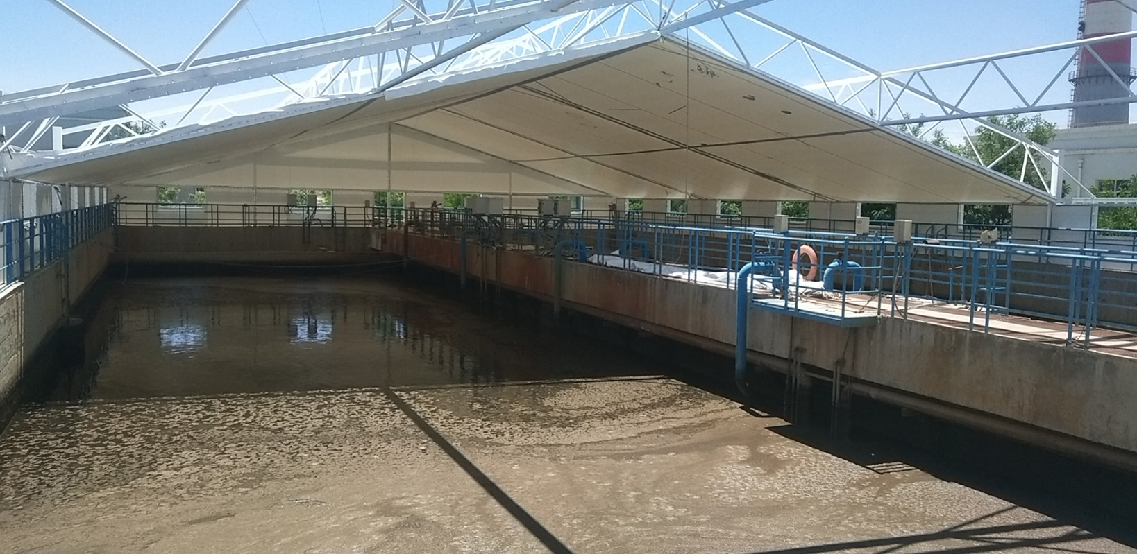 甘肅景泰縣污水處理廠膜結構加蓋 甘肅景泰縣污水處理廠膜結構加蓋