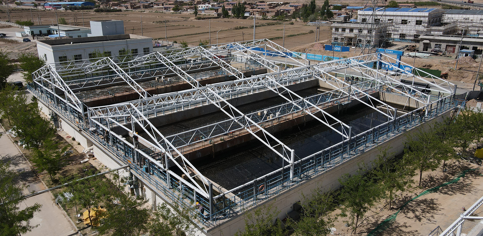 甘肅景泰縣污水處理廠膜結構加蓋 甘肅景泰縣污水處理廠膜結構加蓋