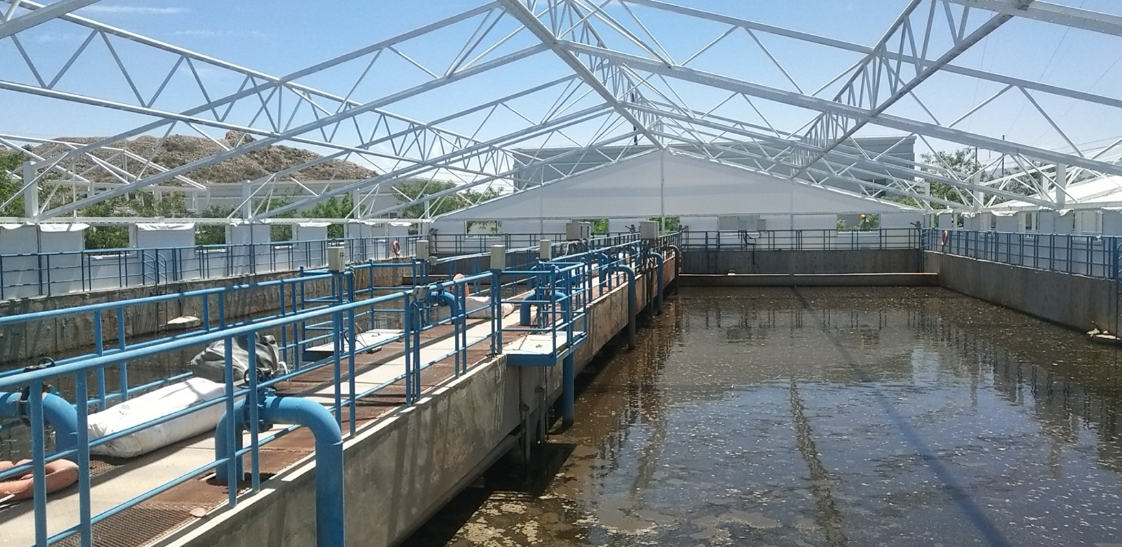 甘肅景泰縣污水處理廠膜結構加蓋 甘肅景泰縣污水處理廠膜結構加蓋