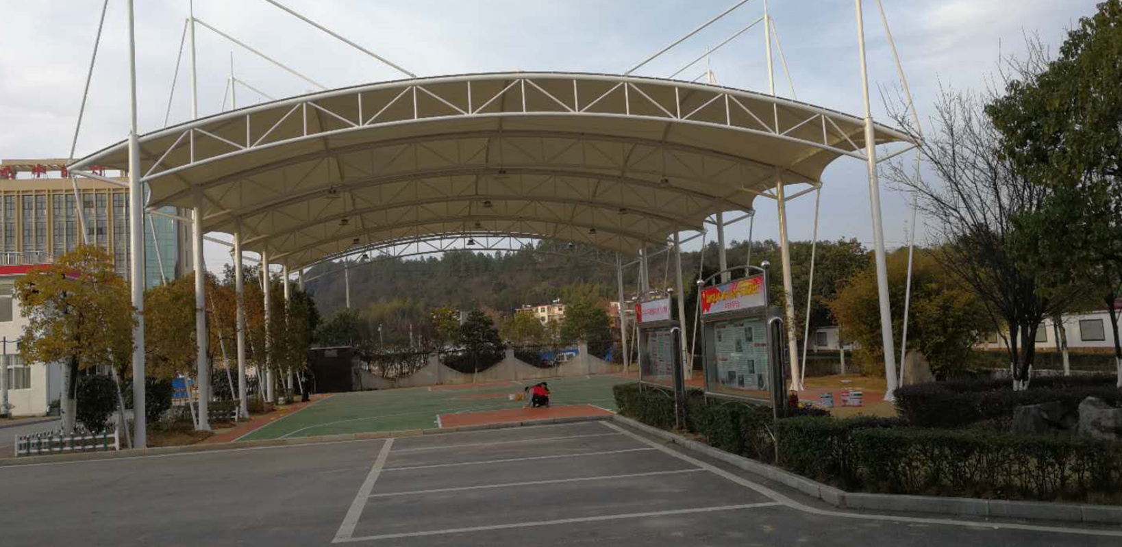 江西景德鎮高新消防大隊膜結構籃球場 江西景德鎮高新消防大隊膜結構籃球場